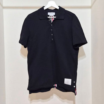 THOM BROWNE Center Back Streifen Piqué Polo-Shirt L245352 155741657