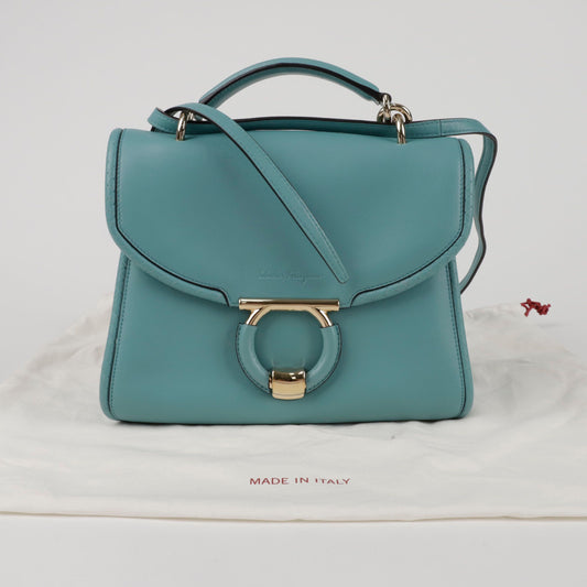 Salvatore Ferragamo Gancini Margo Tote Shoulder Bag 21 1472 154664222 [P]