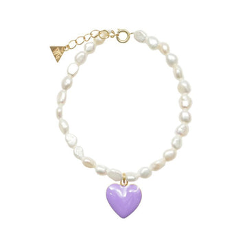 Wilhelmina Garcia Heart Pearl Bracelet HRT025-PURPLE 152739570