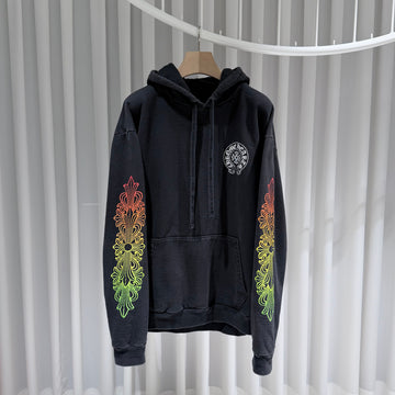 Chrome Hearts Horseshoe Floral Rainbow Hoodie Black (A/XL) 155762077