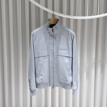 Berluti Leather Scrito Patina Bomber Jacket 155762097
