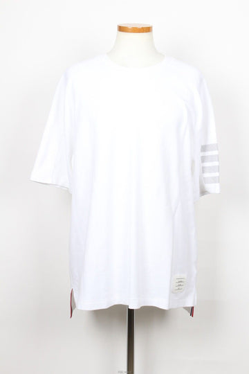 Thom Browne Cotton Stripe Armband Short Sleeve T-Shirt White 5(105) 155768901
