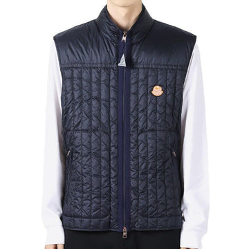 Moncler X Glover Logo Patch High Neck Padded Vest (Navy) 1A00011 597YF 778 142758930