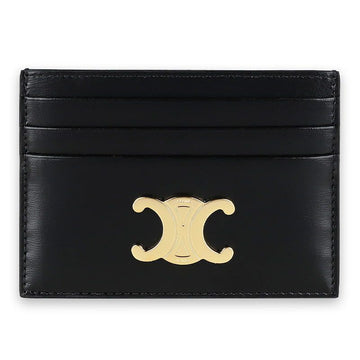 CELINE Damen Triomphe Logo Kalbsleder Kartenetui (Schwarz) 10L833DPV 38NO 144761042