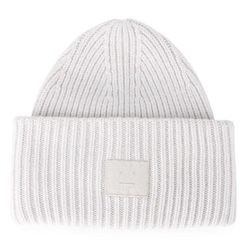 ACNE STUDIOS ユニセックス フェイス ロゴ パッチ ビーニー（ライトグレー） C40424 AAB 151208228