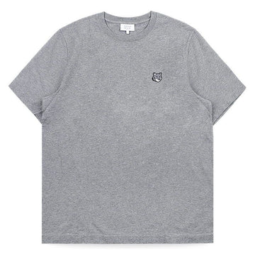 Maison Kitsune Men's Fox Head Comfort Short Sleeve (Melange Grey) PM00108KJ7025 H131 153147155