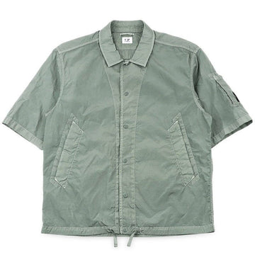 CP Company Men's Lens Badge Chrome-R Short Sleeve Overshirt 153842856