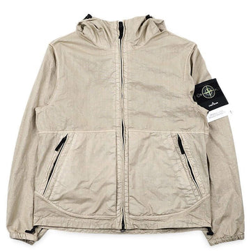 STONE ISLAND 男性用パッチ付きパナマ-TCフードジャケット(デザート) L1S15 4100053 S0069 V009A 154026576