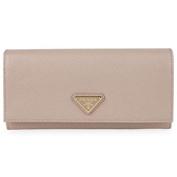 Prada Women's Triangle Logo Saffiano Leather Long Wallet 154049848