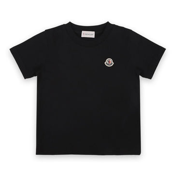 MONCLER Kids Infante Logo Patch Baumwoll T-Shirt (Schwarz) 83907 999 8,10A 93403492