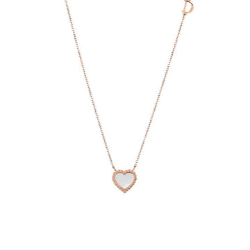Damiani Belle Epoque Mother-of-Pearl Heart 18K Pink Gold Necklace 20109037 150633521
