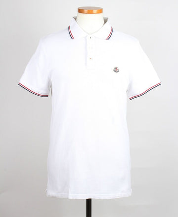 MONCLER PK-Kragen T-Shirt mit Wappen und drei Streifen M 155774597