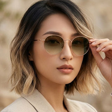 MAXMARA サングラス MM0113 K 28P ラウンド ゴールドフレーム メンズ レディース ファッション 155780352
