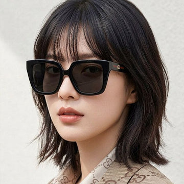 Gucci Sunglasses GG2102S 001 Oversized Horn Rimmed 155780490