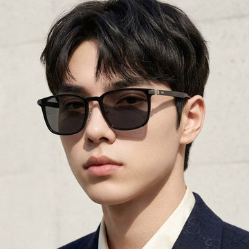 Hugo Boss Sunglasses BOSS1406FSK 807M9 Asian Fit Luxury Square Thin Horn Frame Unisex 155781021