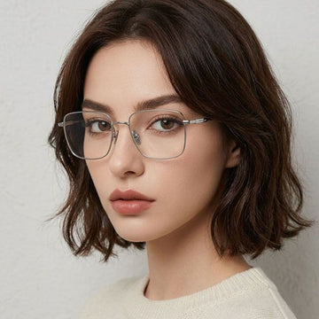 SALVATORE FERRAGAMO Brille SF2231 021 Luxus Silber Quadrat Metall Herren Damen 155781328