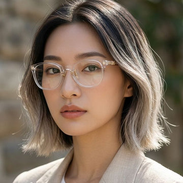 MAXMARA Brille MM5126 D 026 Luxus Transparent Rund Horn Frauen Männer 155781745