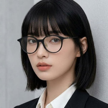 DIOR Brille MINI CD O R5F Luxus Runde Horn Rahmen Unisex Asiatische Passform CD50100F 005 155782288