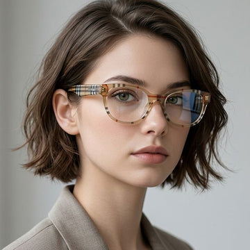 Burberry Eyewear Frame BE2410 4122 Check Pattern Acetate Unisex 155782344