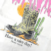 GANNI T-Shirt mit Logo und Westernstiefeln 26SS A1050075 155789070 [P]