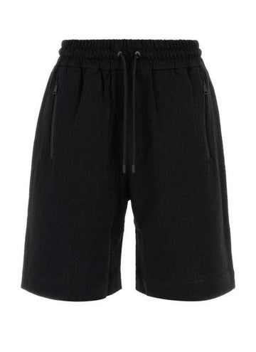 FENDI Schwarze Pique FF Jacquard Shorts 151056301