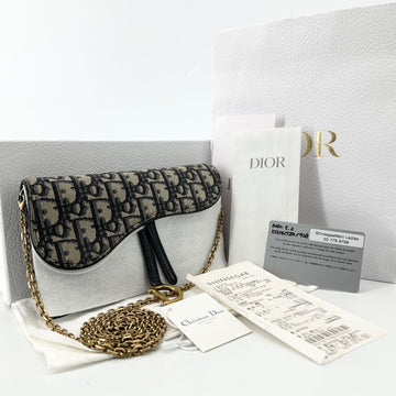Dior Oblique Saddle WOC Chain Wallet Crossbody Bag 155791277