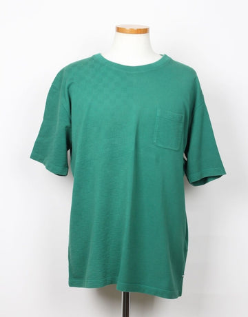 LOUIS VUITTON ハーフチェック 半袖 トップ グリーン XXL(110 115) 155791457