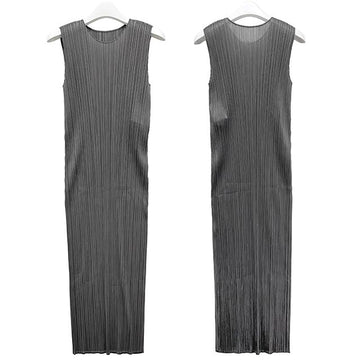 ISSEY MIYAKE LUCID PLEATS Dress Dark Gray 155791516