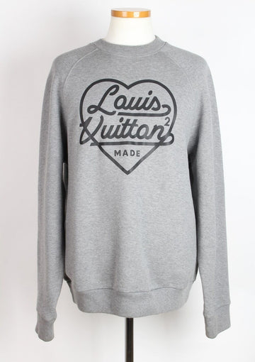 LOUIS VUITTON ロゴスウェットシャツ グレー S(100) 155791701