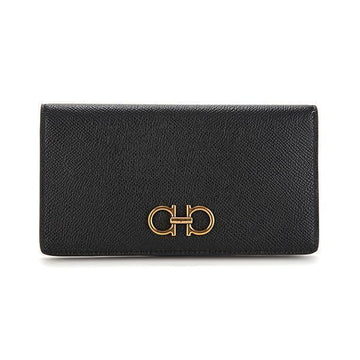 SALVATORE FERRAGAMO 長財布 22 D779 0726510 ガンチーニ ロゴ ブラック 女性長財布 45330282