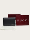 GUCCI ブラックロゴレザー名刺入れ財布 155792355 [P]