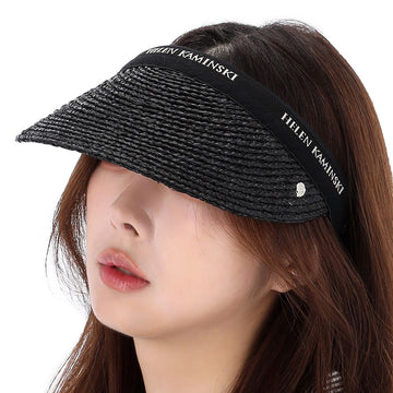 HELEN KAMINSKI 25FW ビアンカ バイザー サンキャップ HAT50265 チャコール ブラック ロゴ 150508470