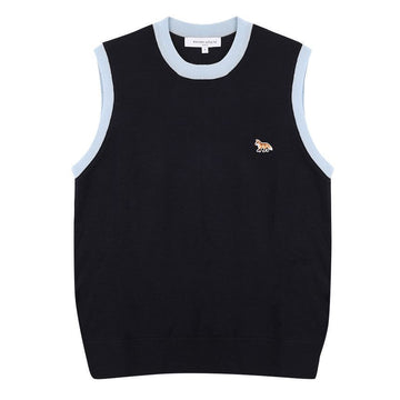 Maison Kitsune Baby Fox Patch Bicolor Knit Top 135588222