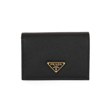 PRADA トライアングルロゴブラック二つ折り財布 152825937