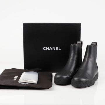 CHANEL ターンロック アンクルブーツ 38.5 155450958