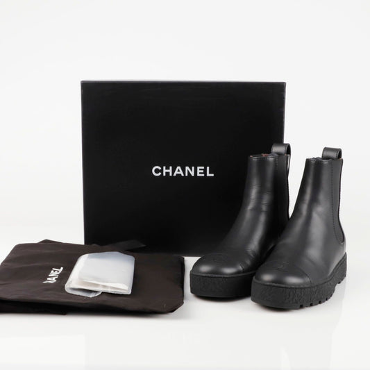 CHANEL Turnlock Ankle Boots 38.5 155450958 [P]