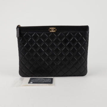 CHANEL Caviar Boy New Medium Clutch A84406 155482306