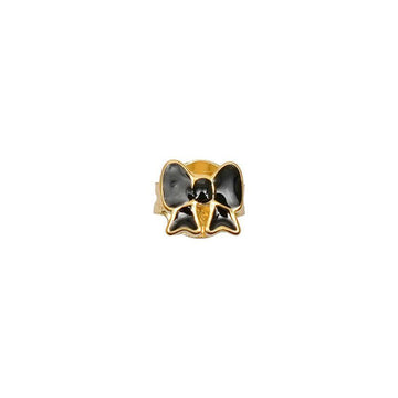 Wilhelmina Garcia Mini Black Ribbon Stud Earrings 152739582