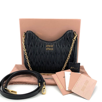 MIU MIU マテラッセ ナパ チェーン ショルダーバッグ クロスバッグ ホーボーバッグ 5bh211 155800899