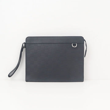 Louis Vuitton New Pouch Damier Infini Leather Clutch Black N60450 155807265