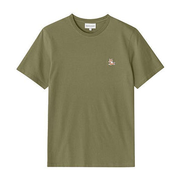 MAISON KITSUNE ショートスリーブ ティーシャツ 父母入れ ロゴパッチ レギュラーフィット メンズ半袖Tシャツ LM00110KJ0008 P384 76022791