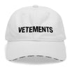 vetements Embroidered Logo Cap (UE63CA100W WHITE) 75904968 [P]