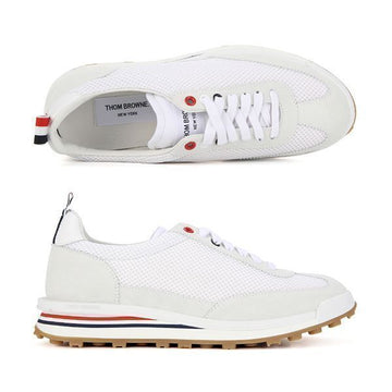 THOM BROWNE スニーカー MFD180A 03050 100 3色ストライプレースアップホワイト 40062788