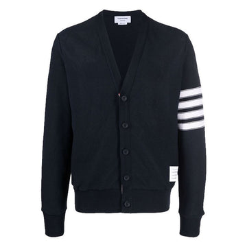 Thom Browne Diagonal Lace Stitch Cardigan Navy 151784281