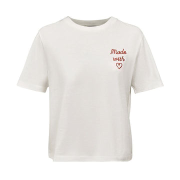 MAXMARA ACLINE Sticklogo T-Shirt Weiß 2525976051 003 149268457