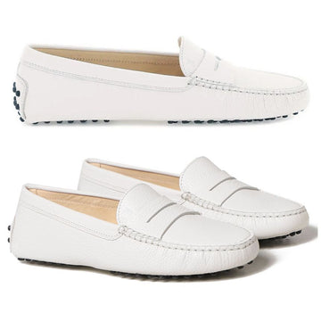 TODS 女性用モカシン ドライビングシューズ ホワイト XXW00G00010 MBW B013 151784575