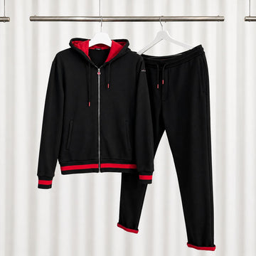 Kiton (XL) Hooded Zip-up with Logo Embroidery, Pants Set 155869990