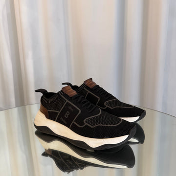 BERLUTI レザーパッチ ニット スニーカー 275 155870079