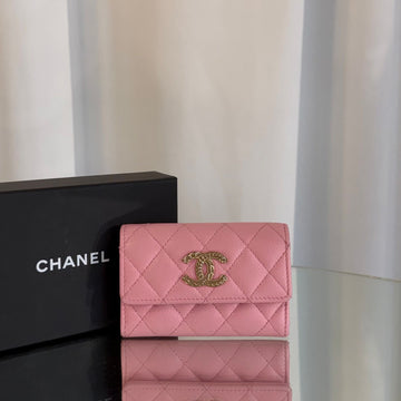 CHANEL Caviar CC Logo Card Holder 155870147