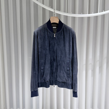 Brunello Cucinelli Leather Cupro Suede Bomber Jacket 155879468